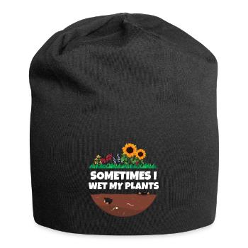 Gärtnerin ich gieße meine Pflanzen - Jersey-Beanie - Schwarz - Vorne