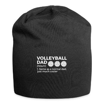 Volleyball Spieler Geschenk - Jersey-Beanie - Schwarz - Vorne