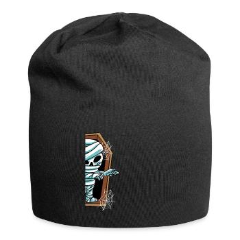 Mummy in the grave Halloween - Jersey Beanie - black - Front