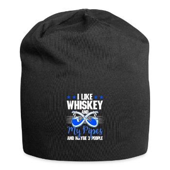Smoking Tobacco Smoker Cigar Pipes Lover - Jersey Beanie - black - Front