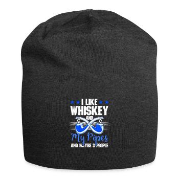 Smoking Tobacco Smoker Cigar Pipes Lover - Jersey Beanie - charcoal grey - Front
