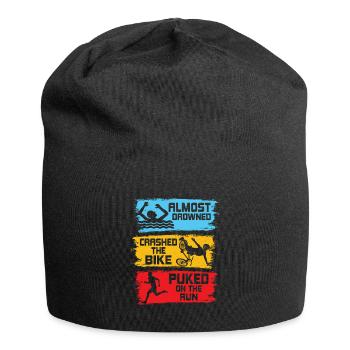 Almost drowned crashed the bike puked on the run T - Jersey Beanie - black - Front