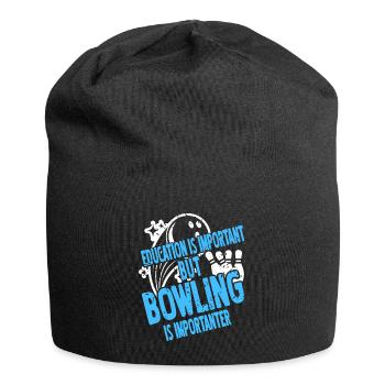 Aducation is important but bowling is importanter - Jersey-Beanie - Schwarz - Vorne