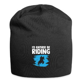 Reiten Pferd Reiterhof Reiterin Geschenk - Jersey-Beanie - Schwarz - Vorne