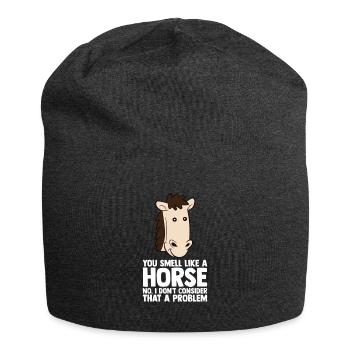 Pferde Reiten Reiter Spruch - Jersey-Beanie - Anthrazit - Vorne