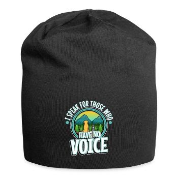 Je parle au nom de ceux qui n’ont pas de voix - Bonnet en jersey - noir - Devant