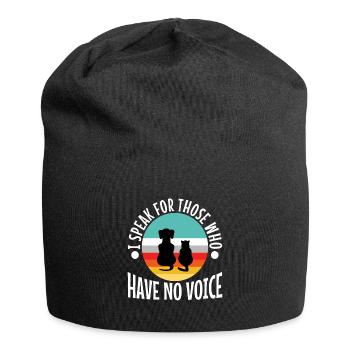 Je parle au nom de ceux qui n’ont pas de voix - Bonnet en jersey - noir - Devant
