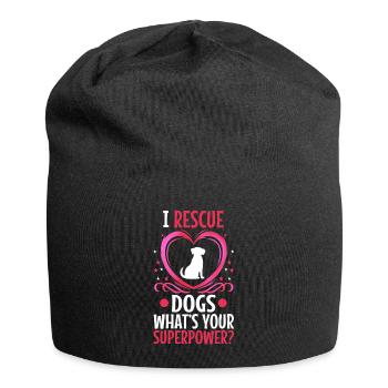 Je sauve les chiens quel est votre super-pouvoir - Bonnet en jersey - noir - Devant