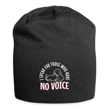 Je parle au nom de ceux qui n’ont pas de voix - Bonnet en jersey - noir - Devant