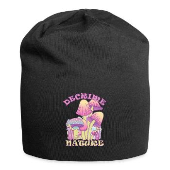 Decrime Nature Colorful Magic Mushroom Trippy - Jersey-Beanie - Schwarz - Vorne