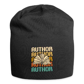 Retro Vintage Classic Author Book Writing - Jersey-Beanie - Schwarz - Vorne