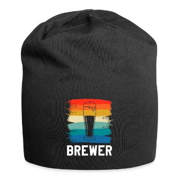 Retro Vintage Brewer Beer Brewing - Jersey-Beanie - Schwarz - Vorne