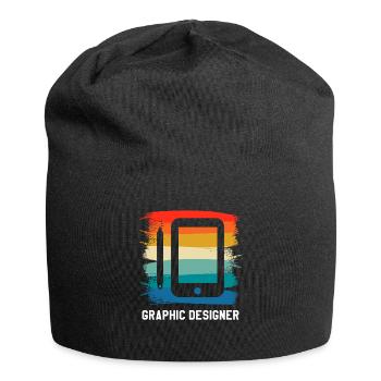 Retro Vintage Graphic Designer Graphic Design - Jersey Beanie - black - Front