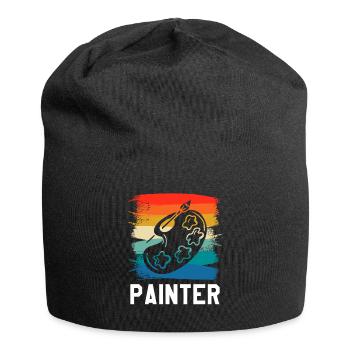 Retro Vintage Painter Paint Painting - Jersey-Beanie - Schwarz - Vorne