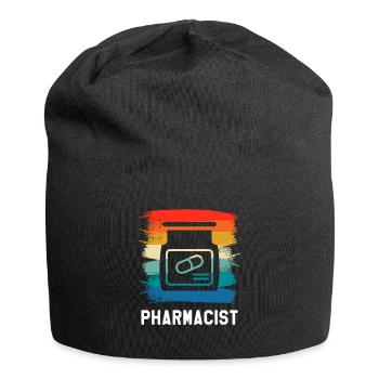 Retro Vintage Pharmacist Pharmacy - Jersey-Beanie - Schwarz - Vorne