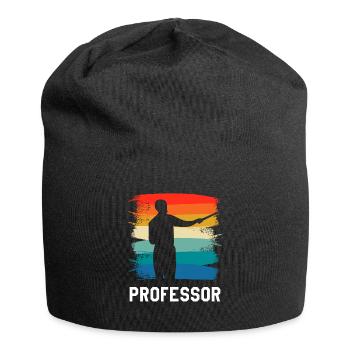 Rétro Vintage Professeur Enseignement Universitaire - Bonnet en jersey - noir - Devant