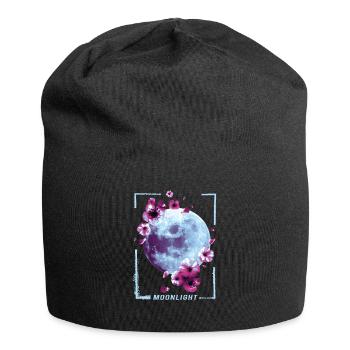 Mondschein Japanische Malerei Retro-grafik - Jersey-Beanie - Schwarz - Vorne