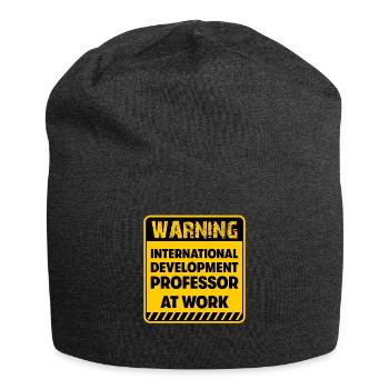 International Development Professor at work - Jersey Beanie - charcoal grey - Front