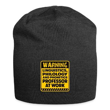 Professeur de philologie linguistique au travail - Bonnet en jersey - charbon - Devant