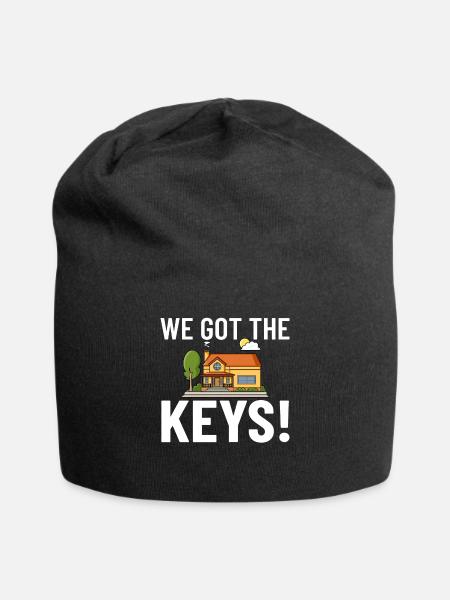 Wohneigentum Haus Hauskauf Immobilie - Jersey-Beanie - Schwarz