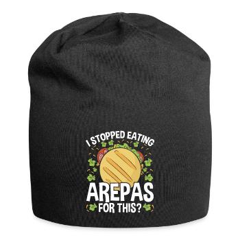 Arepa Lover Traditional Food Stopped Eating Arepas - Jersey Beanie - black - Front