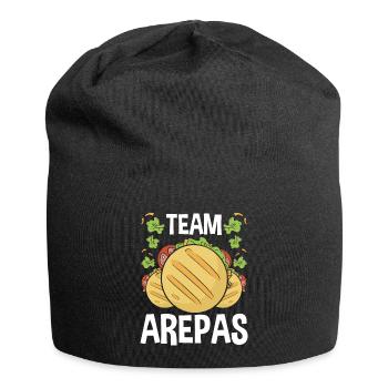 Arepas Team Lover Hispanic Heritage Month Food - Jersey Beanie - black - Front