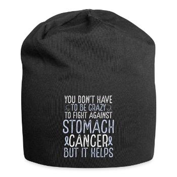 Stomach Cancer Awareness Have to be Crazy Fighter - Jersey-Beanie - Schwarz - Vorne