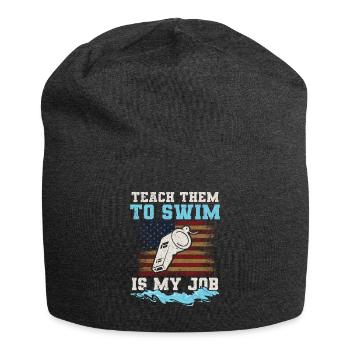 Water Sports Swimming Coach Instructor - Jersey Beanie - charcoal grey - Front