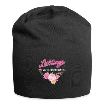 Sozialarbeiterin du bist die beste Betreuerin - Jersey-Beanie - Schwarz - Vorne