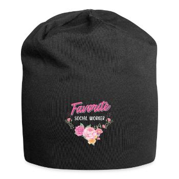 Sozialarbeiterin du bist die beste Betreuerin - Jersey-Beanie - Schwarz - Vorne
