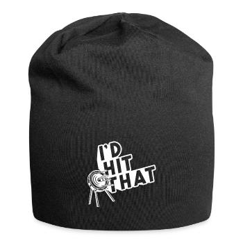 Bogenschießen - Id hit that - Jersey-Beanie - Schwarz - Vorne
