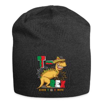 T Mex Tacosaurus T Rex Taco Cinco de Mayo Dinosaure - Bonnet en jersey - charbon - Devant