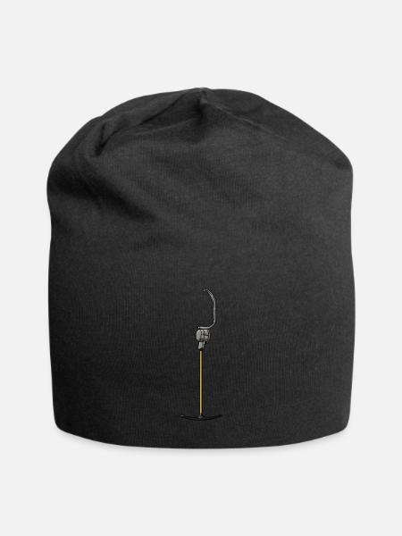 Ankerlift T-Bar Lift Winter Ski Piste Skifahren - Jersey-Beanie - Schwarz