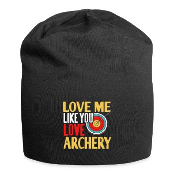 Love me like you love archery - Jersey Beanie - black - Front