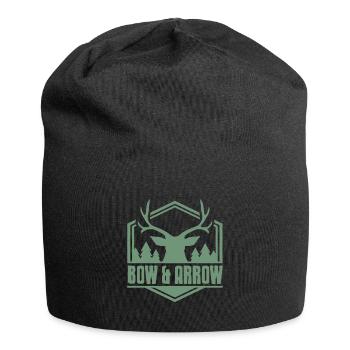 Hunting - Bow and Arrow - Jersey Beanie - black - Front