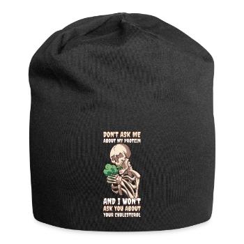 Dont Ask Me About My Protein Vegan Geschenk - Jersey-Beanie - Schwarz - Vorne