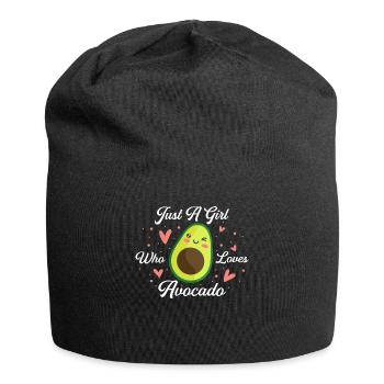 Just A Girl Who Loves Avocado Avocado Geschenk - Jersey-Beanie - Schwarz - Vorne