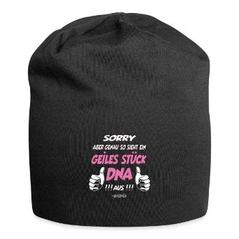 so sieht ein geiles Stück DNA aus Geschenk - Jersey-Beanie - Schwarz - Vorne