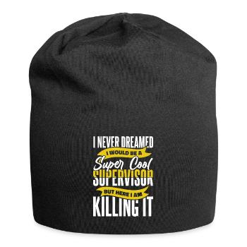 Profession de superviseur - Bonnet en jersey - noir - Devant