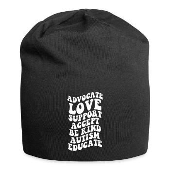 Advocate Love Support Accept Be Kind - Jersey Beanie - black - Front