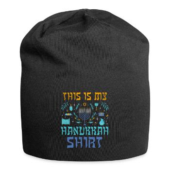 Juif de Noël juif Ce modèle de Hanoukka - Bonnet en jersey - noir - Devant