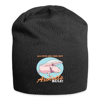 Axolotl tailed amphibians Axolotls amphibians gift - Jersey Beanie - black - Front
