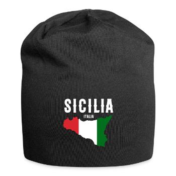 Sicily flag Sicily Palermo Italy - Jersey Beanie - black - Front