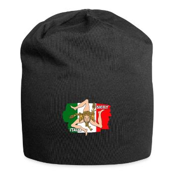 Sicily flag Sicily Palermo Italy - Jersey Beanie - black - Front