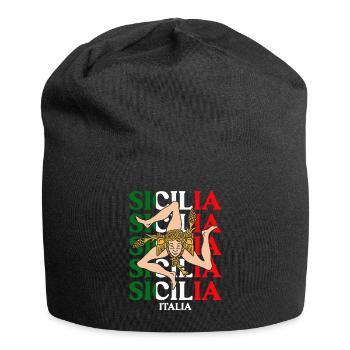 Sicily flag Sicily Palermo Italy - Jersey Beanie - black - Front
