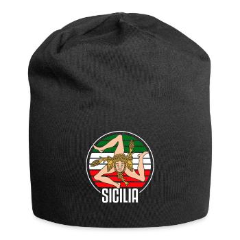 Sicily flag Sicily Palermo Italy - Jersey Beanie - black - Front