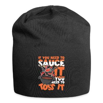 If You Need To Sauce It You Need To Toss It - Jersey-Beanie - Schwarz - Vorne