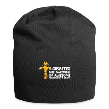 Giraffen sind fantastisch Ich bin fantastisch, - Jersey-Beanie - Schwarz - Vorne