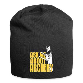 Ask me about Archery - Jersey Beanie - black - Front