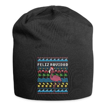 Feliz Navidad Noël moche - Bonnet en jersey - noir - Devant